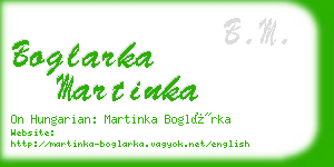 boglarka martinka business card